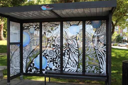 Decorated bus stop Decorated bus stop
